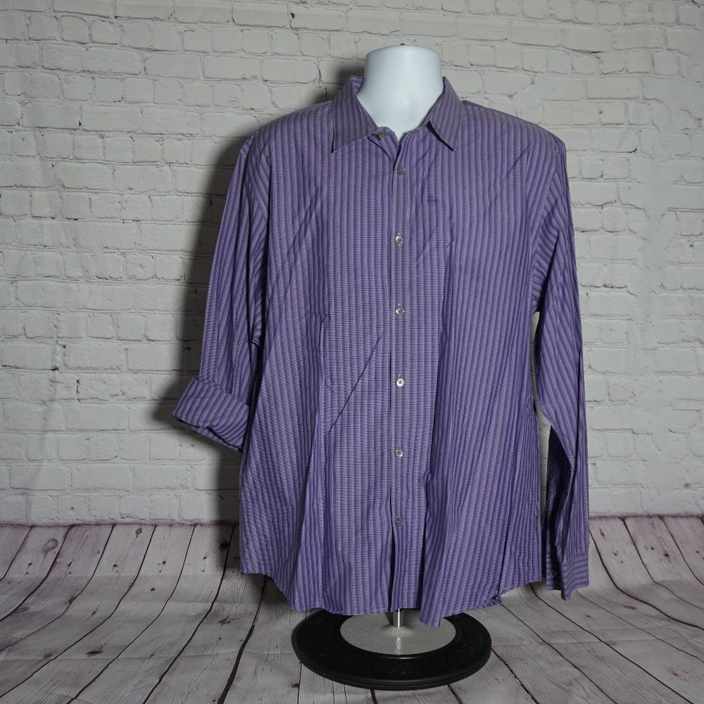 Calvin Klein XL Purple Mens Dress Shirt